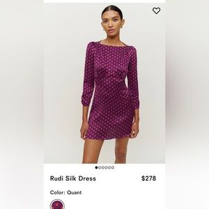 Reformation Rudi Silk Dress